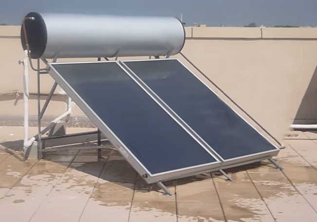 التدفئة المركزية بسخان شمسي منزلي